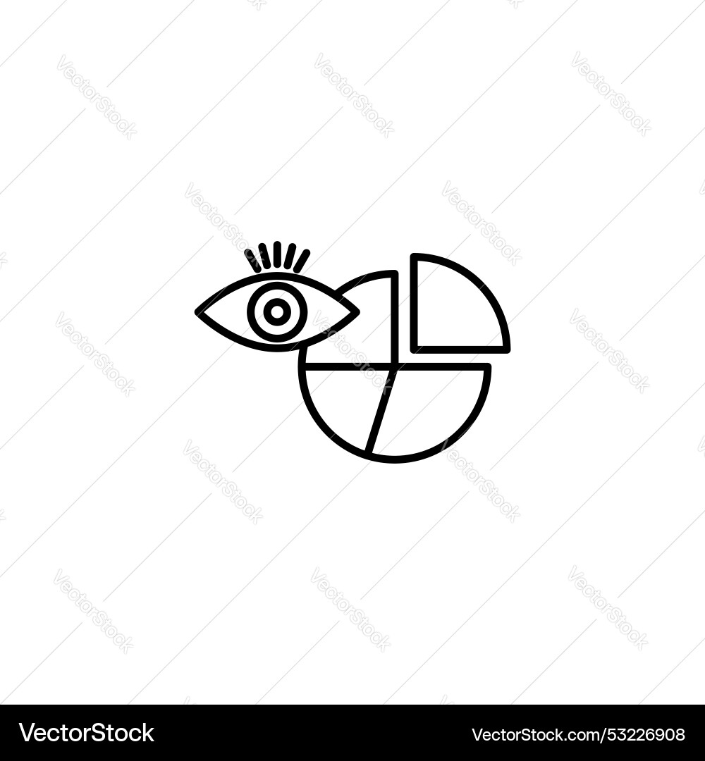 Predictive analytics icon predict growth pie Predictive analytics icon predict growth pie vector image