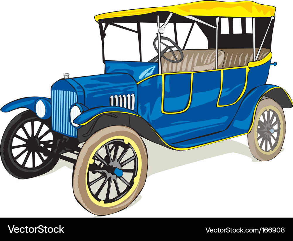 Vintage Roadster Car Vector Image