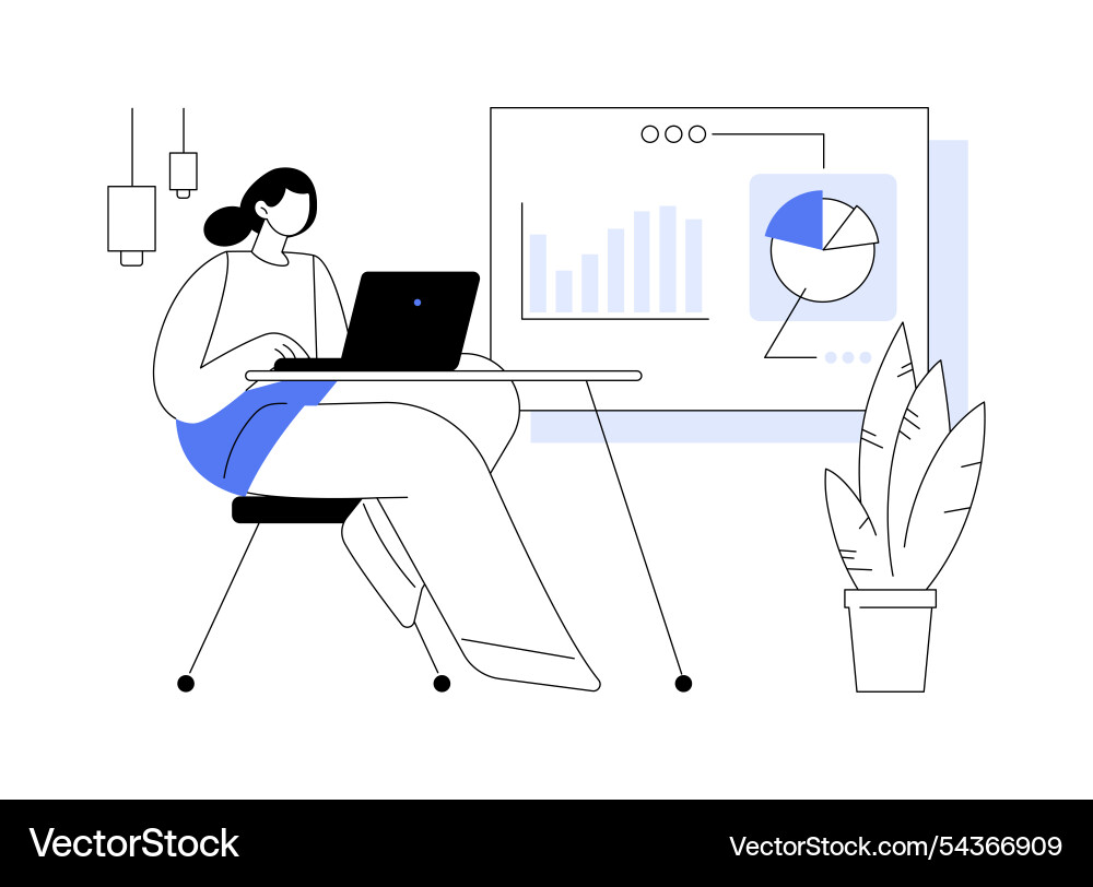 Data visualization software isolated cartoon Data visualization software isolated cartoon vector image