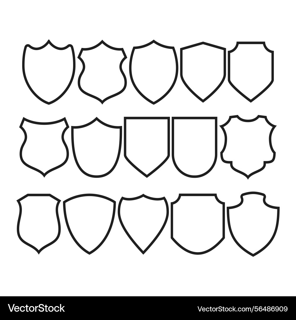 Design elements collection for crest making Vector Image