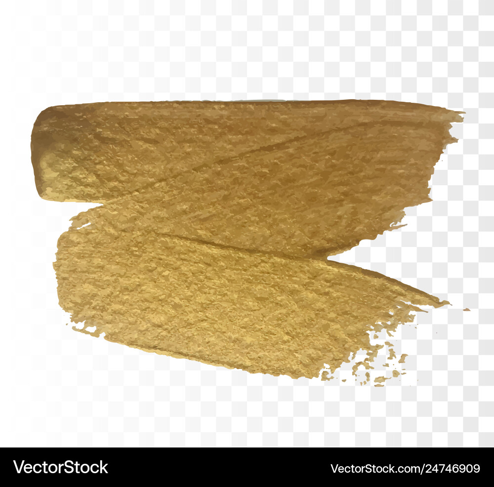 Gold paint brush texture Vector Image