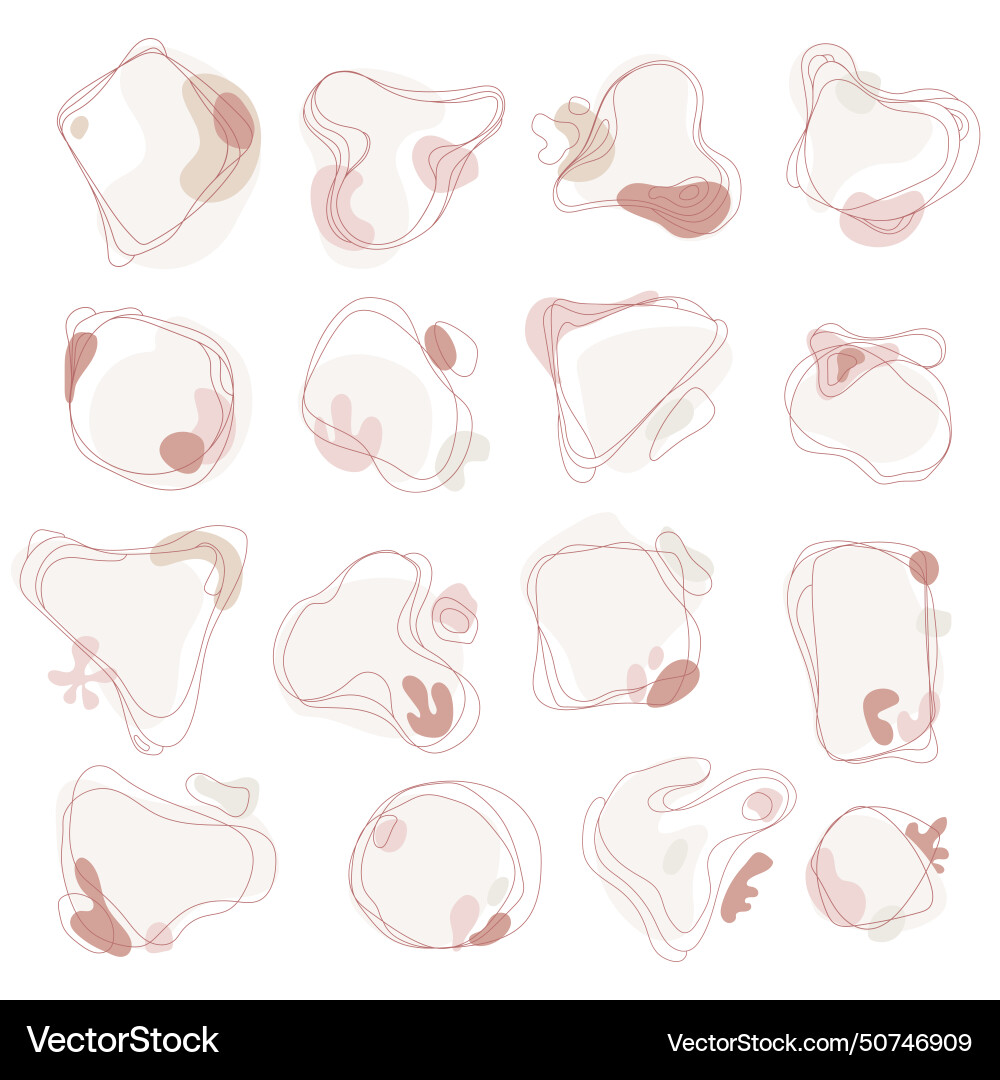 Hand drawn frames with abstract elements set Hand drawn frames with abstract elements set vector image
