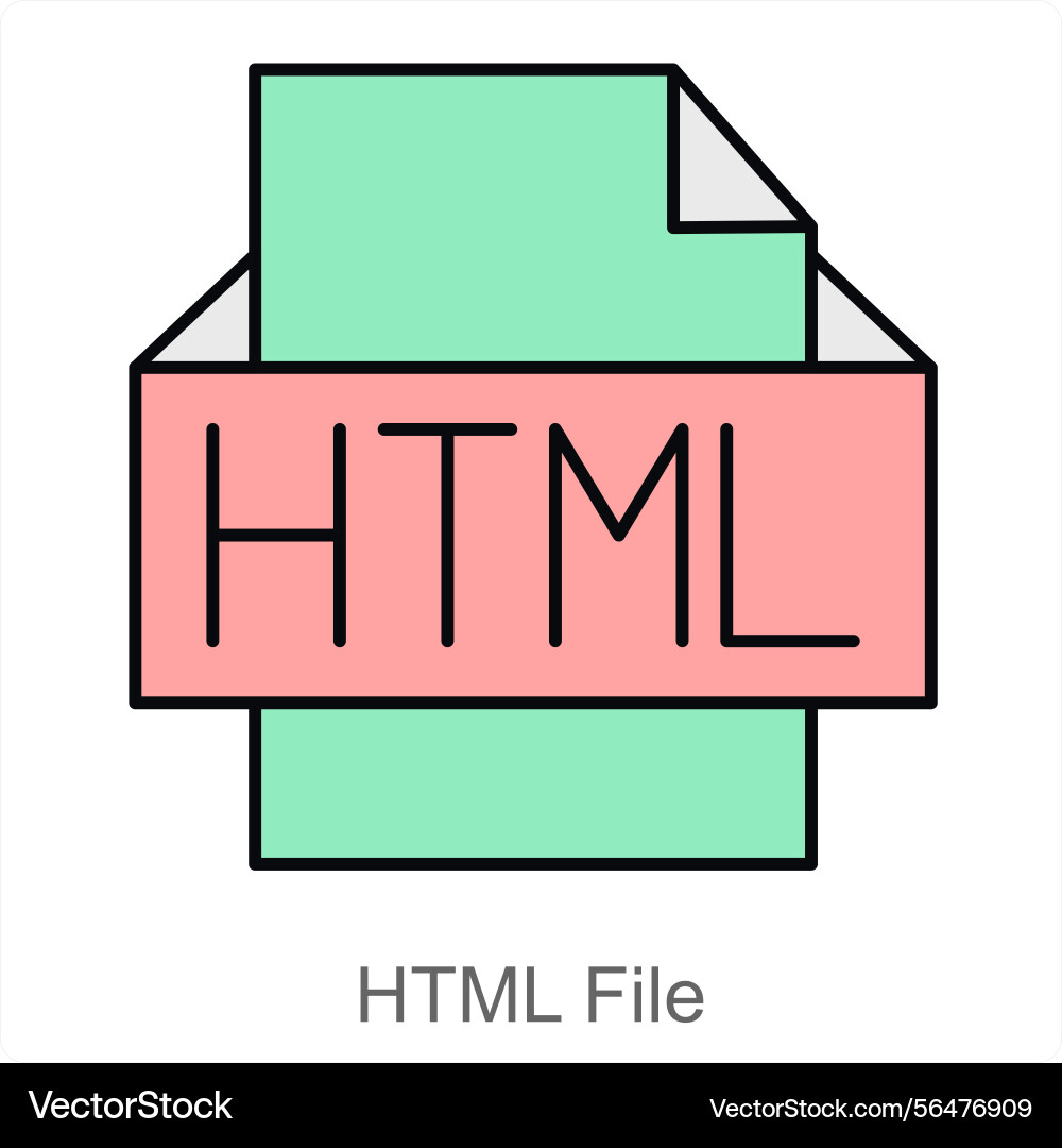 Html file icon concept vector image