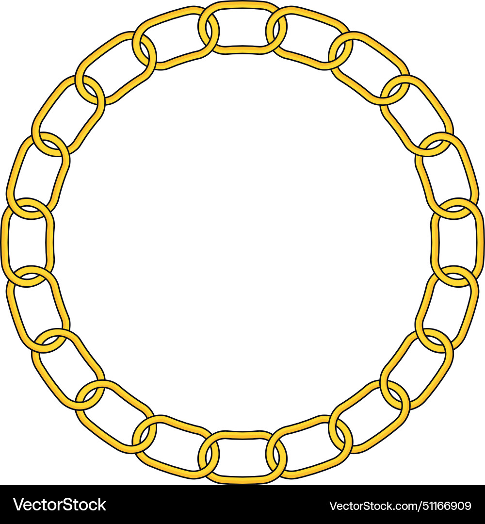 Round chain frame circle chains border boho Round chain frame circle chains border boho vector image