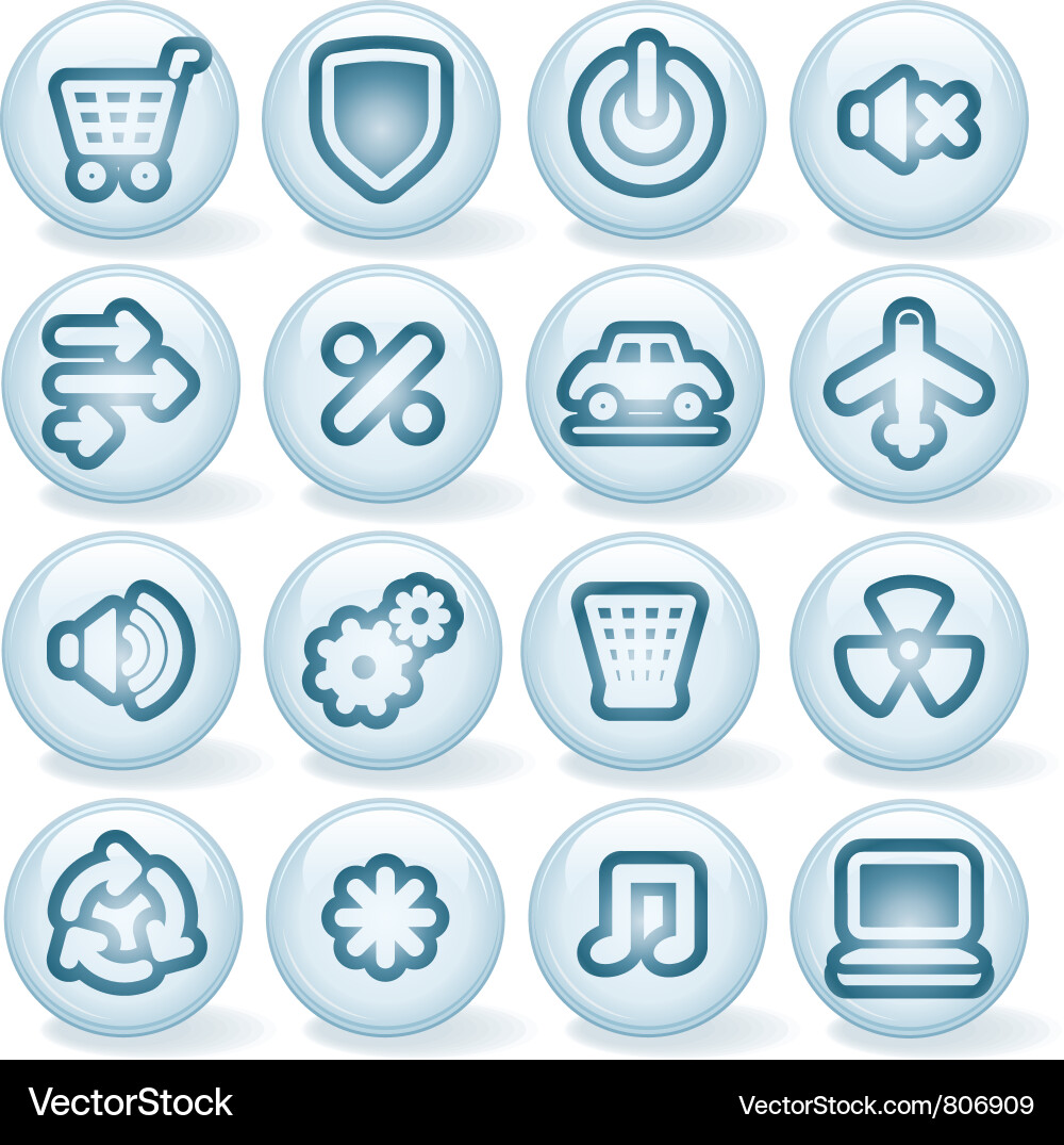 Shiny buttons 4 vector image
