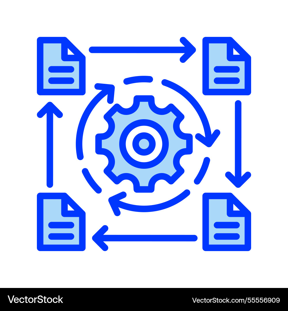 Task automation line icon universal creative Task automation line icon universal creative vector image