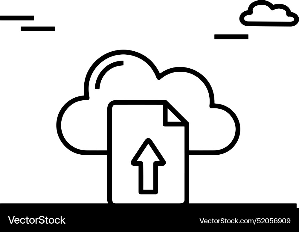 Upload outline icon symbol image Upload outline icon symbol image Vector Image