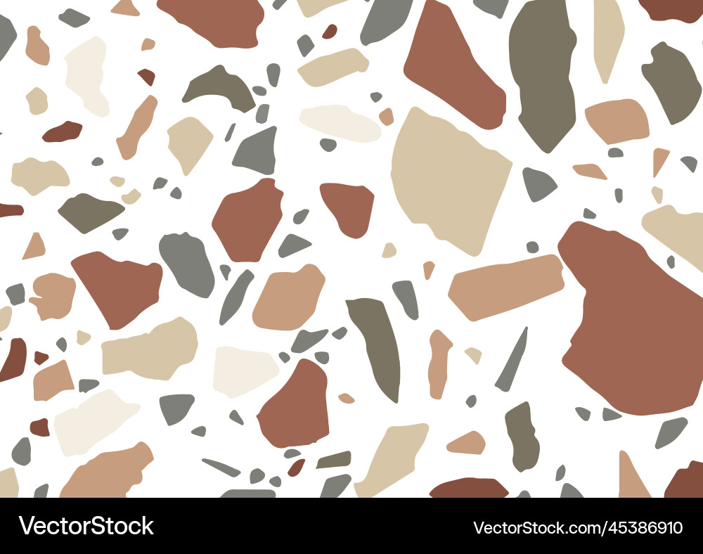 Abstract background with terrazzo style pattern vector image