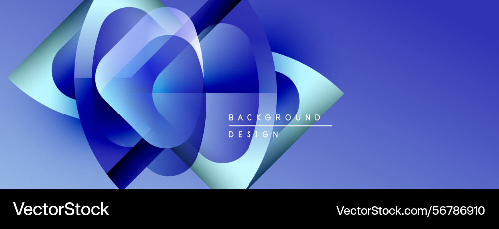 Abstract blue design features overlapping circles Abstract blue design features overlapping circles Vector Image
