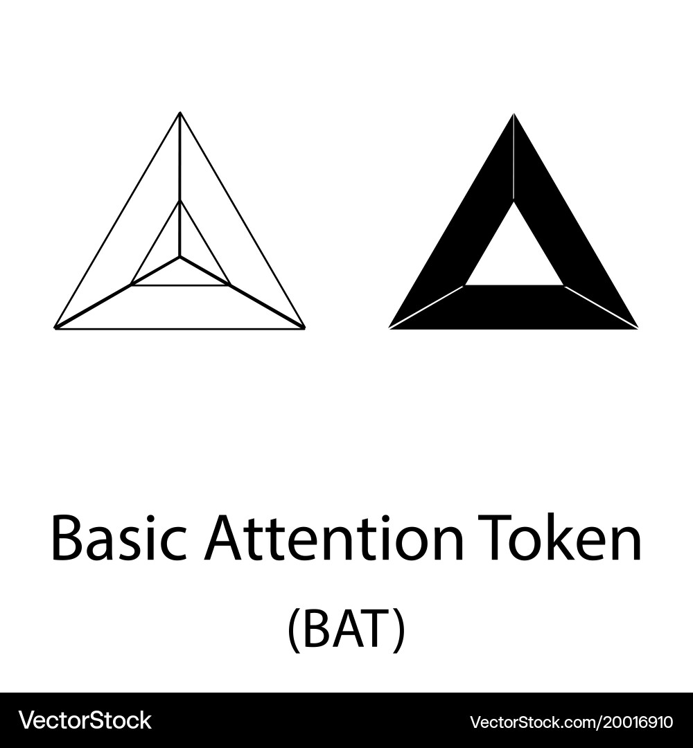 BAT Cryptocurrency Symbol – Royalty-Free Vector | VectorStock