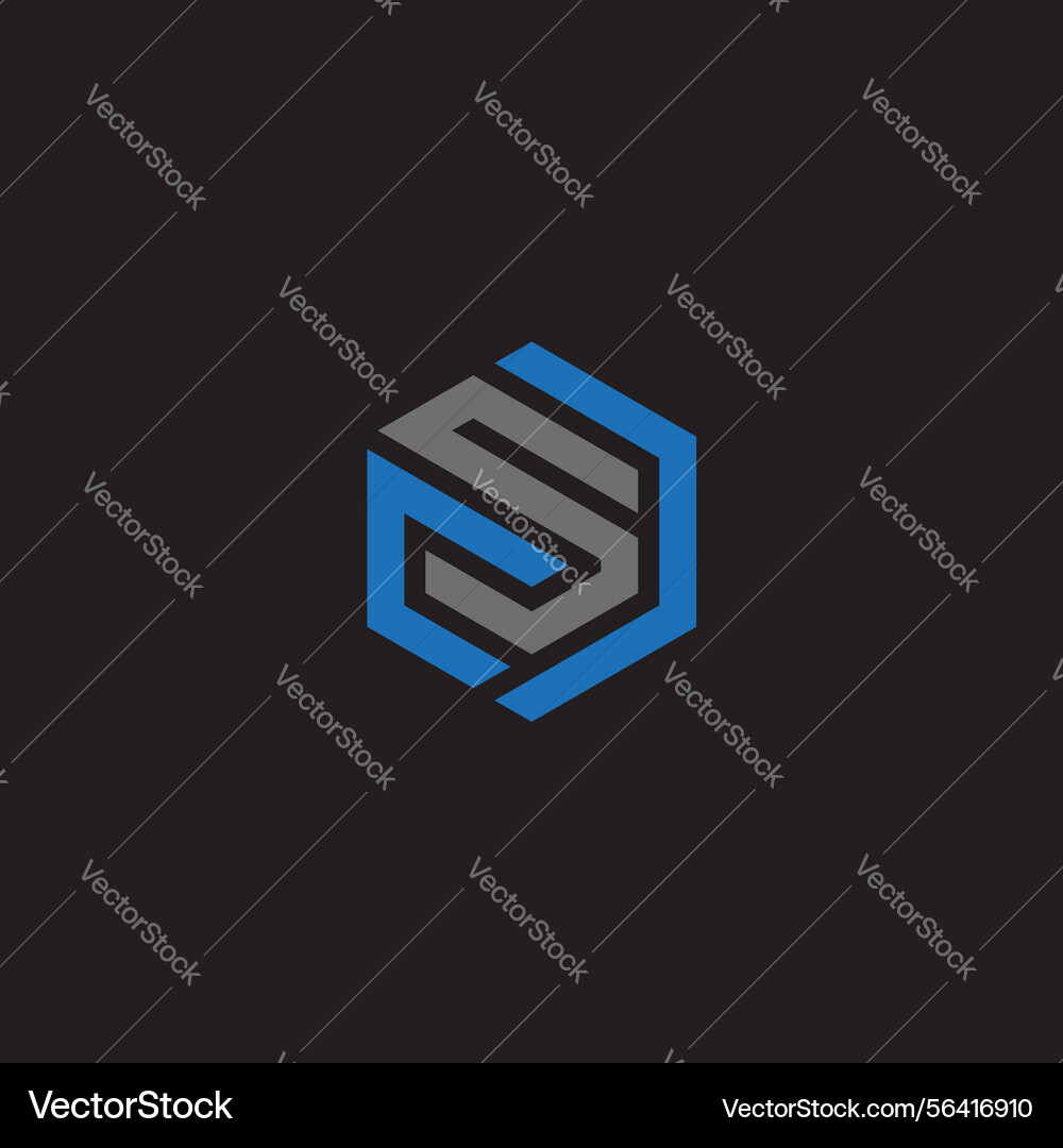 Ccs csc letter monogram initial unique modern vector image