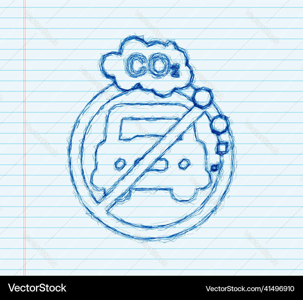 Co2 sketch logo in flat style isolated on empty Vector Image