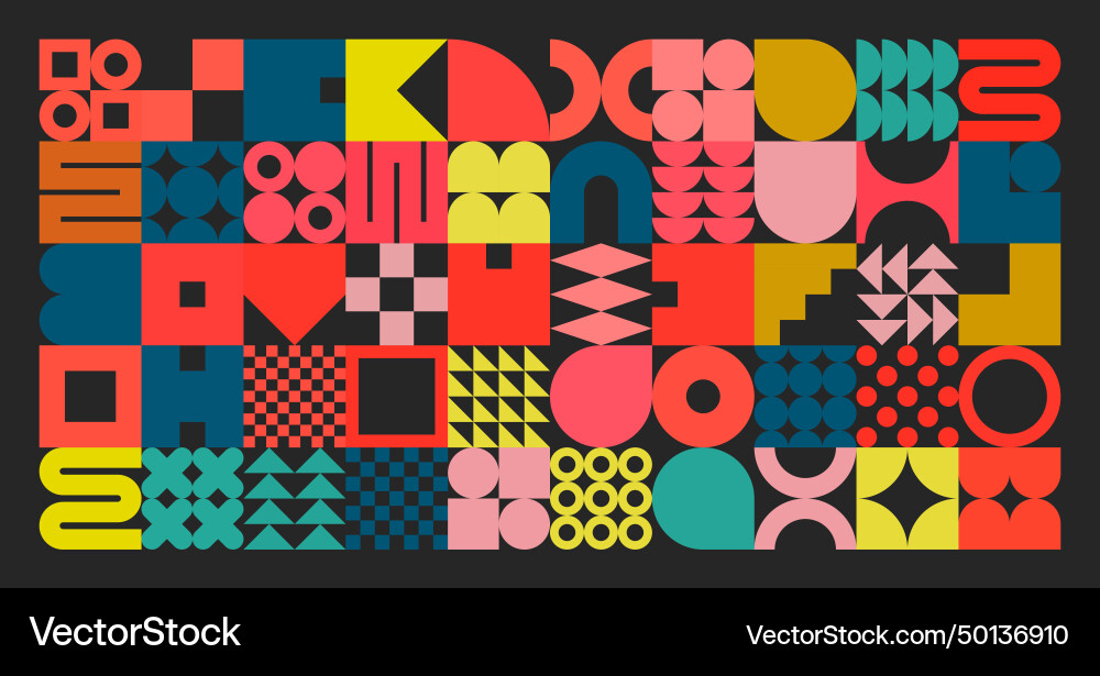 Geometrische Textur mit einfachen Formen Symbole Geometrische Textur mit einfachen Formen Symbole vektorbild
