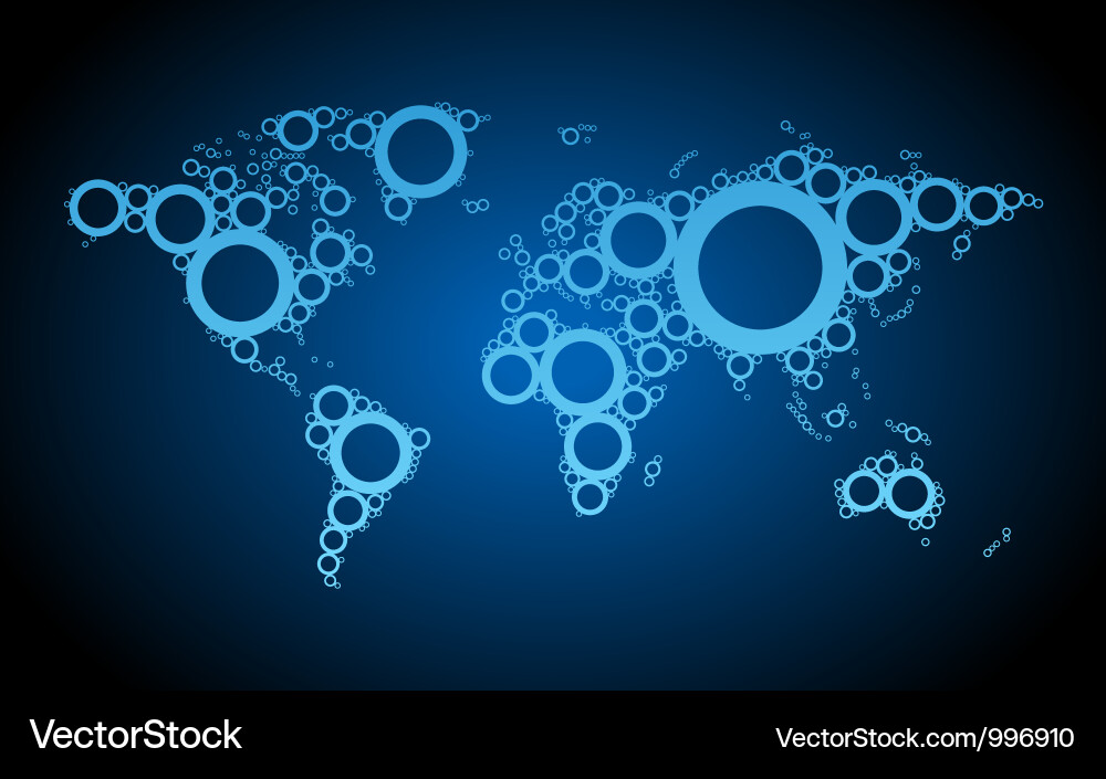 Global Map Pattern Vector Image