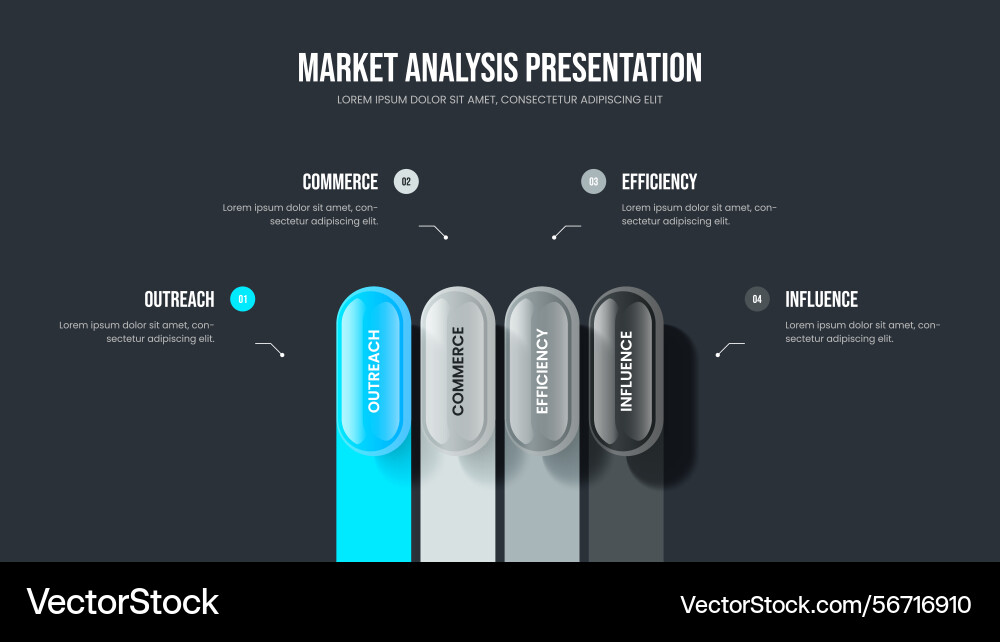 Modern proposal slide design visual forecast 4 Vector Image