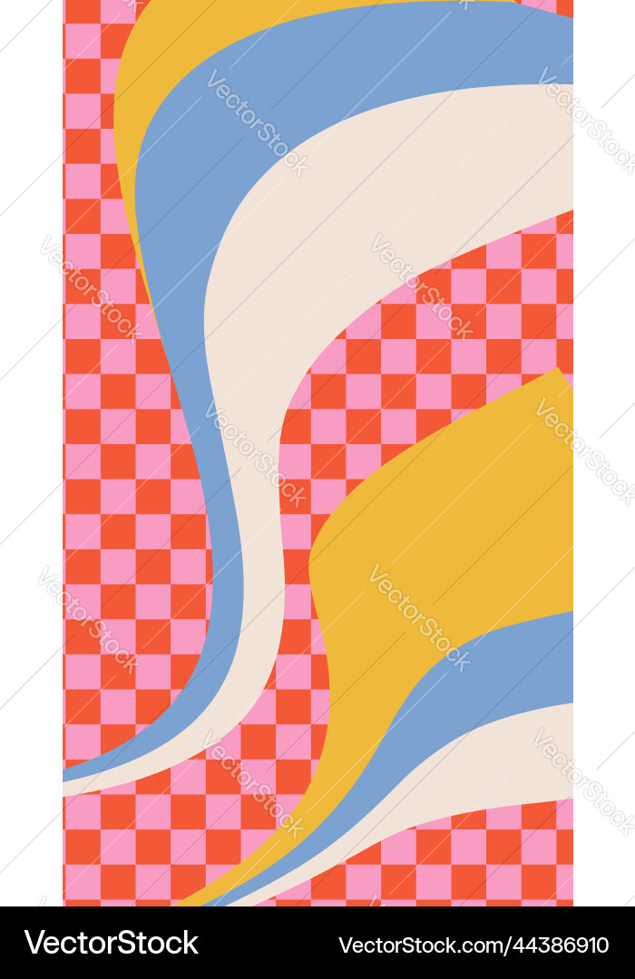 Retro wavy abstract vertical backgrounds in style Vector Image