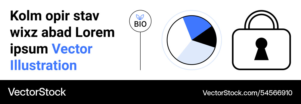 Secure data protection concept with pie chart Secure data protection concept with pie chart vector image