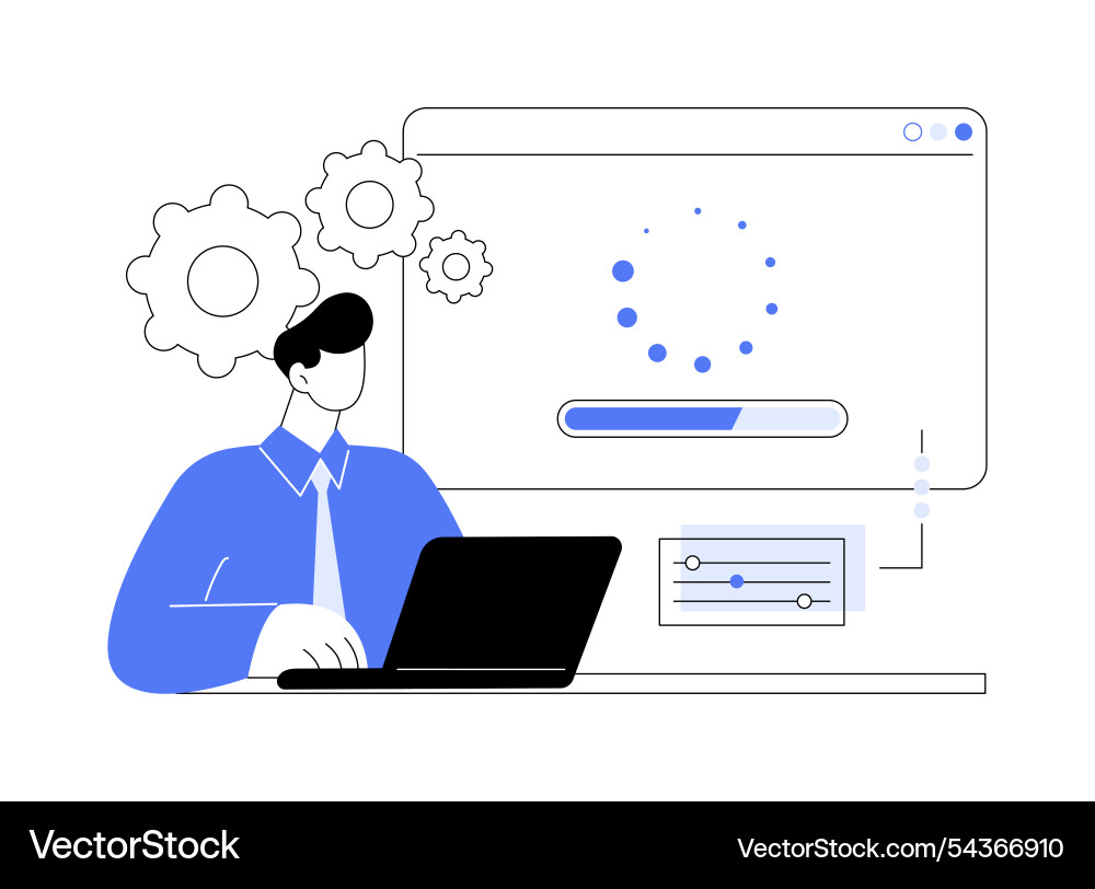 Software installation isolated cartoon vector image