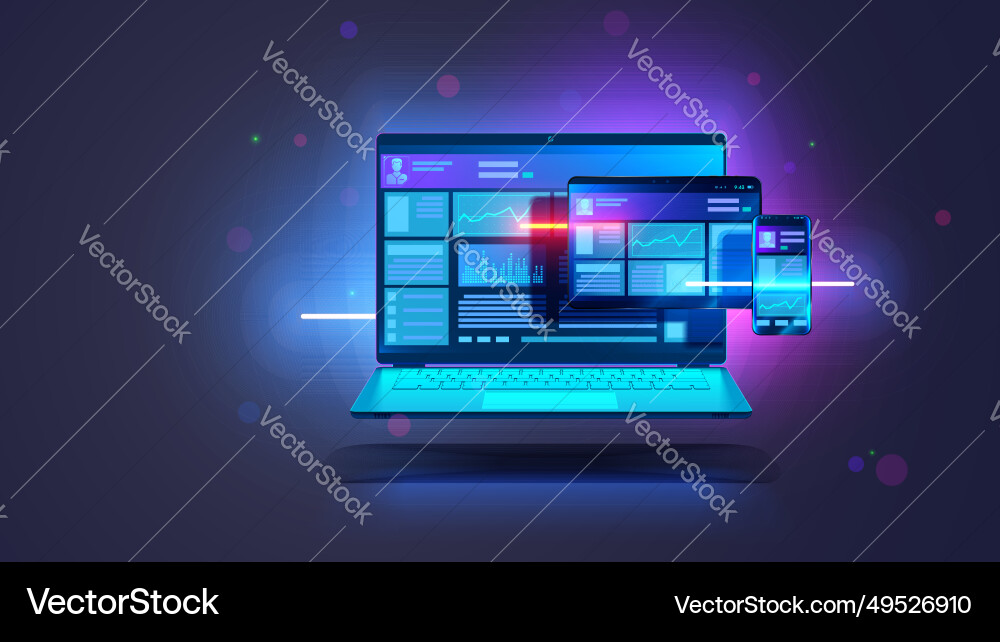 Web-Entwicklung und Codierung Cross-Plattform Web-Entwicklung und Codierung Cross-Plattform vektorbild