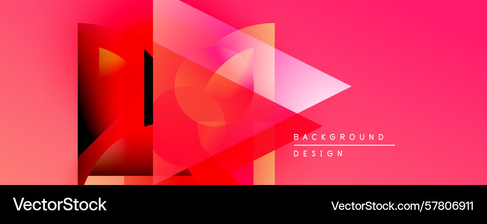 Abstract geometric shapes overlap creating vector image