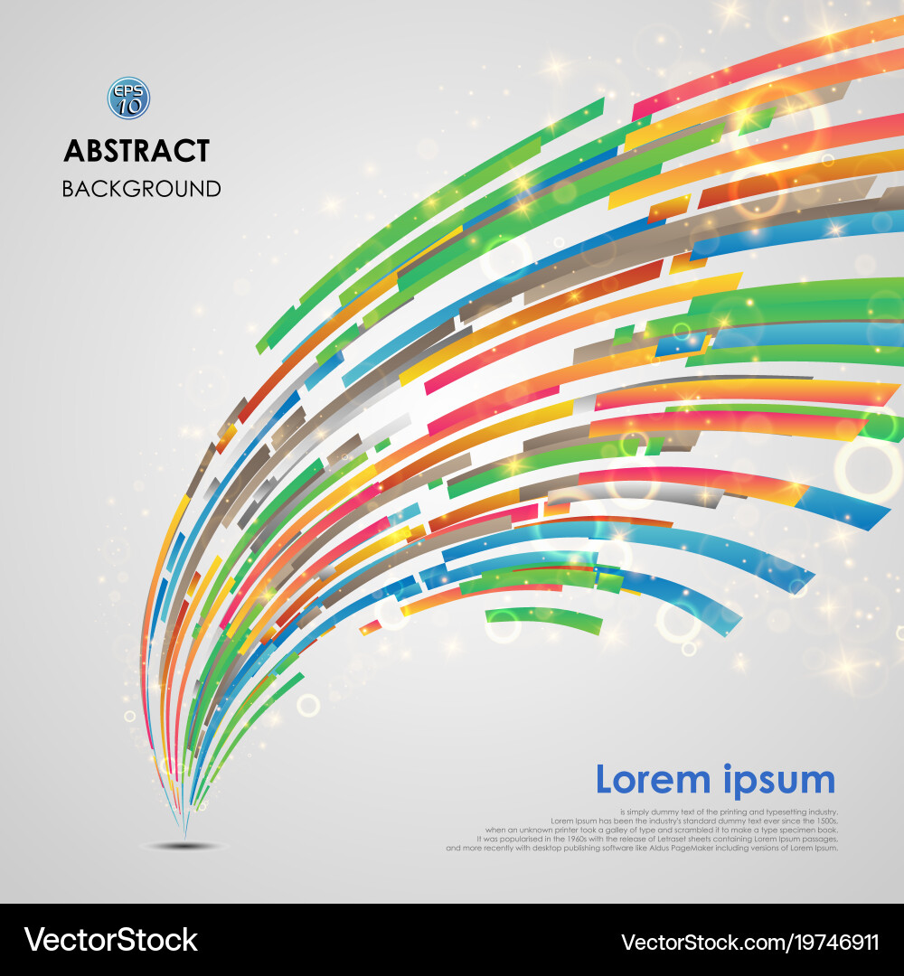 Abstraction of colorful modern style composition Vector Image