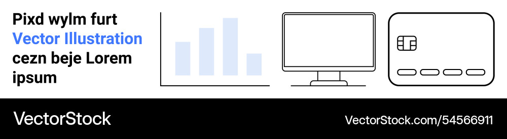 Digital business concepts bar chart computer Digital business concepts bar chart computer vector image