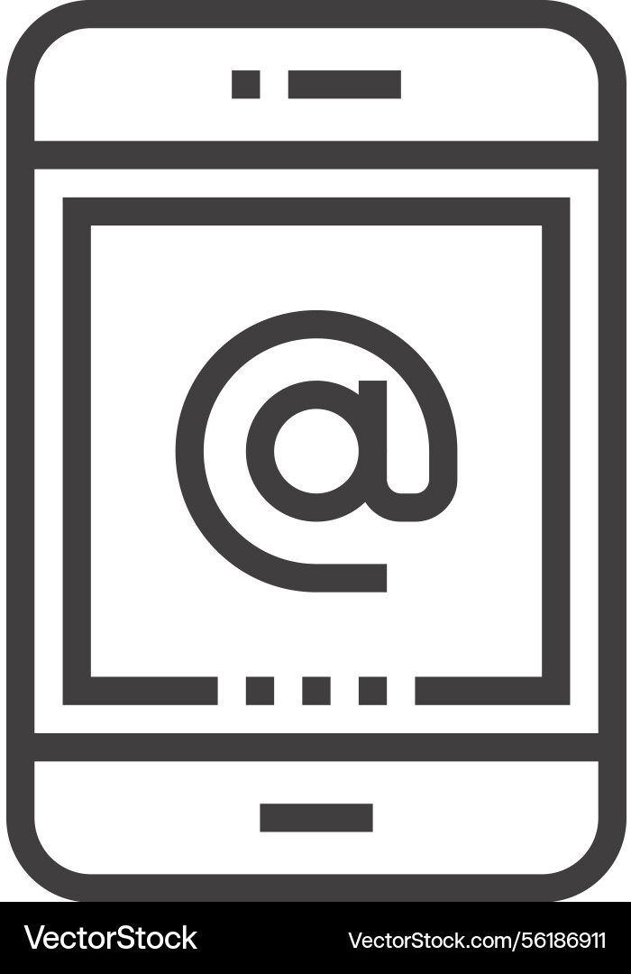 Email message flat line web icon Email message flat line web icon vector image