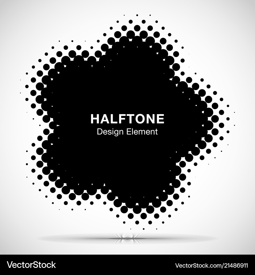 Halftone dots circle frame logo design element Halftone dots circle frame logo design element vector image