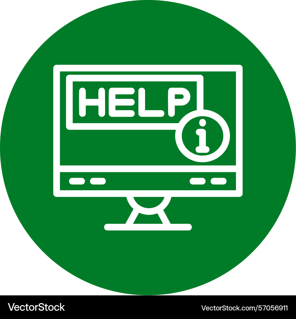 Help line circle style icon design vector image