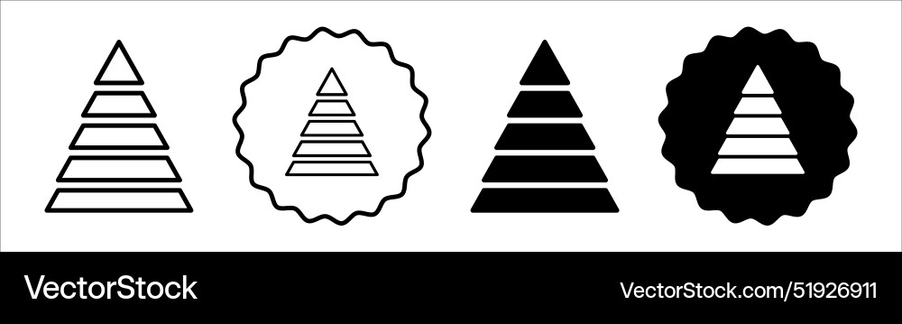 Hierarchy pyramid icon symbol set collection Hierarchy pyramid icon symbol set collection Vector Image