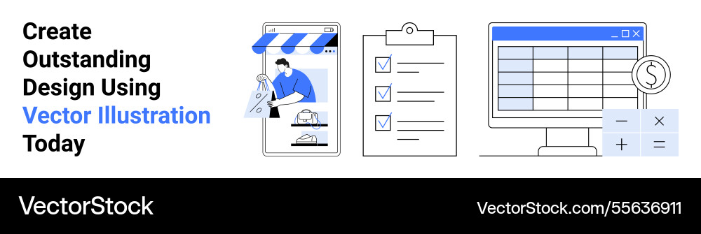 Online storefront setup task management Vector Image