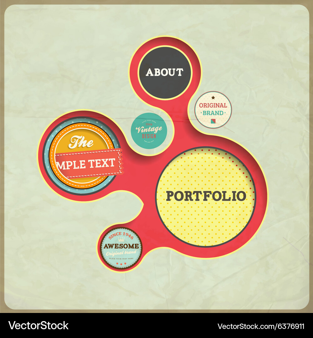 Sample text portfolio design element Vector Image