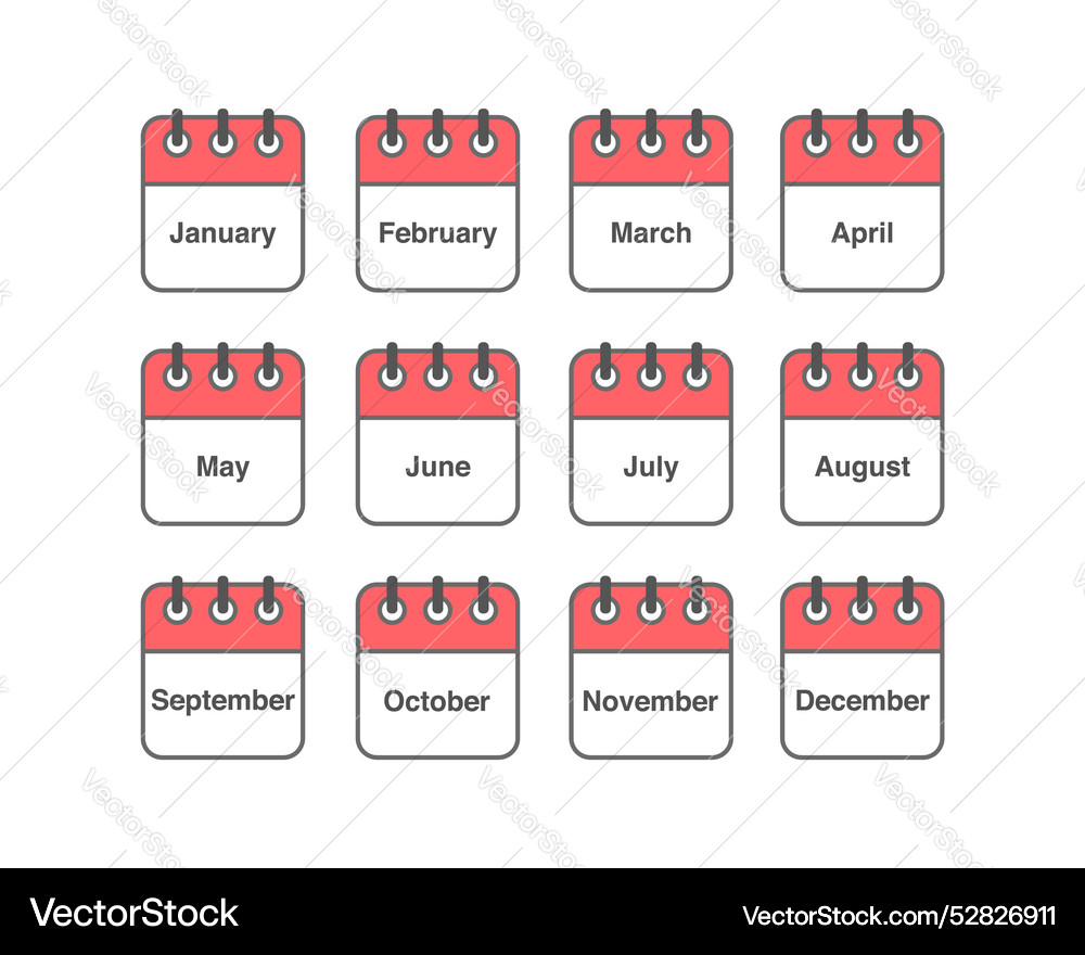 Set of icons daily monthly yearly calendar icon Vector Image