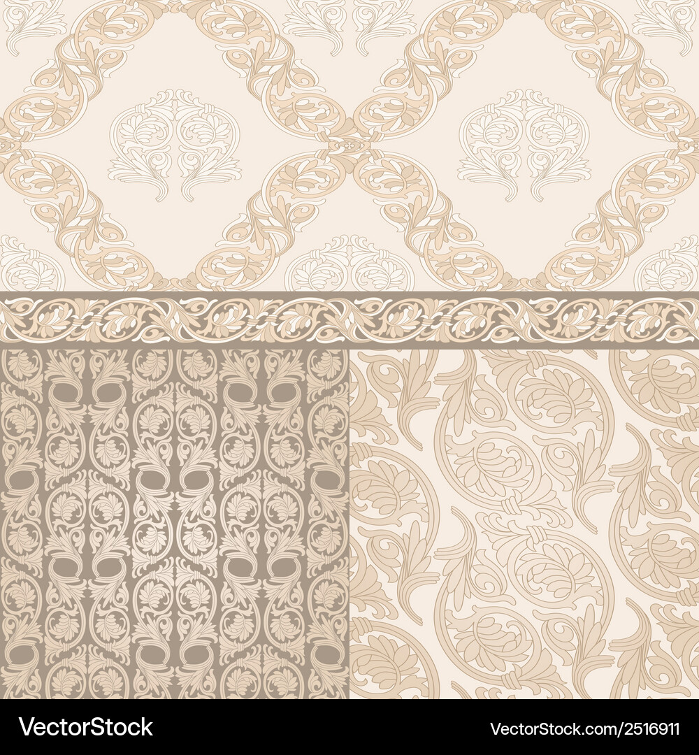 Set of seamless pattern in dmask style Vector Image