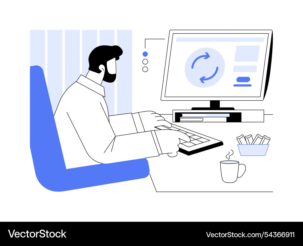 Software update isolated cartoon Software update isolated cartoon vector image