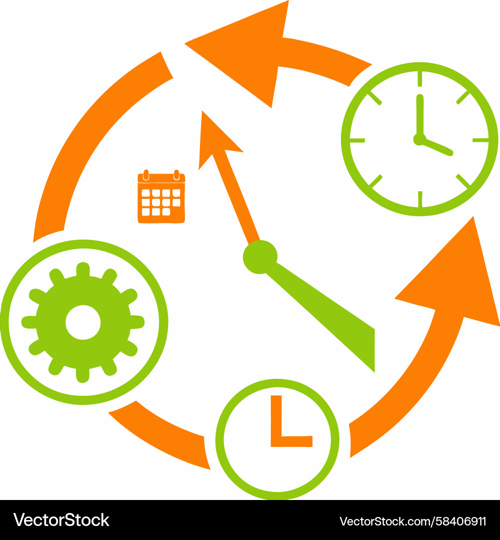 Time Management & Productivity Concepts Vector Image