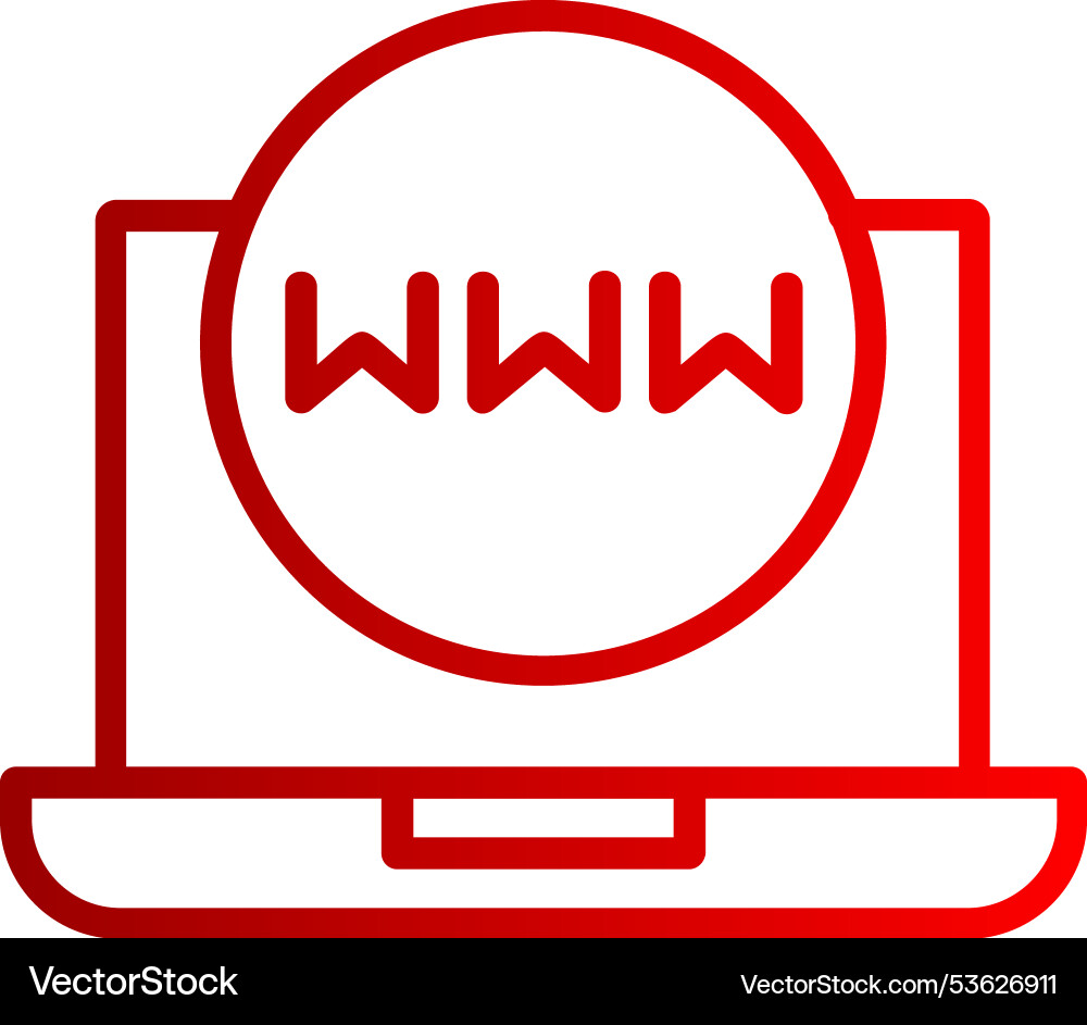 Web line gradient icon vector image