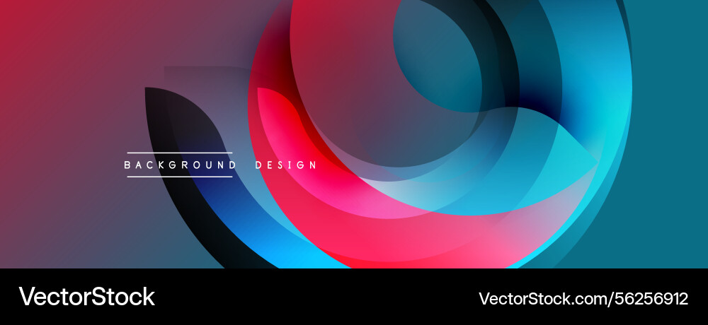 Abstract fluid shapes overlap creating vibrant Vector Image