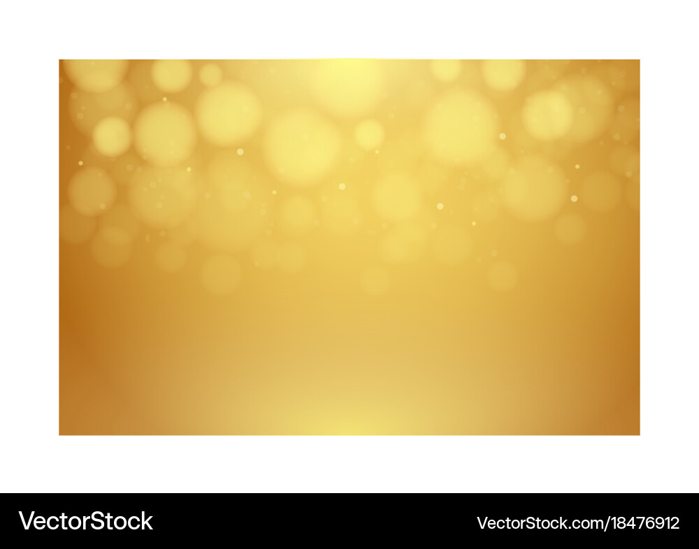 Abstract gold background blurred with bokeh Vector Image
