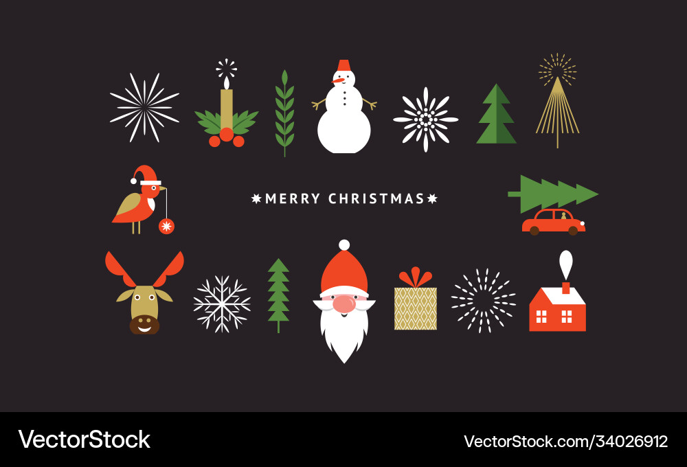 Christmas greeting card Christmas greeting card vector image