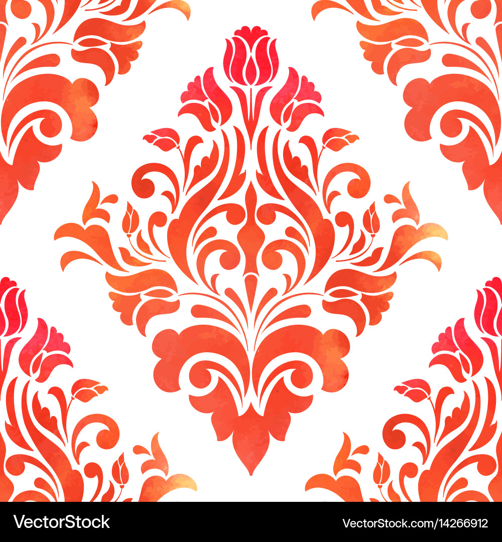 Damask seamless pattern element elegant luxury vector image