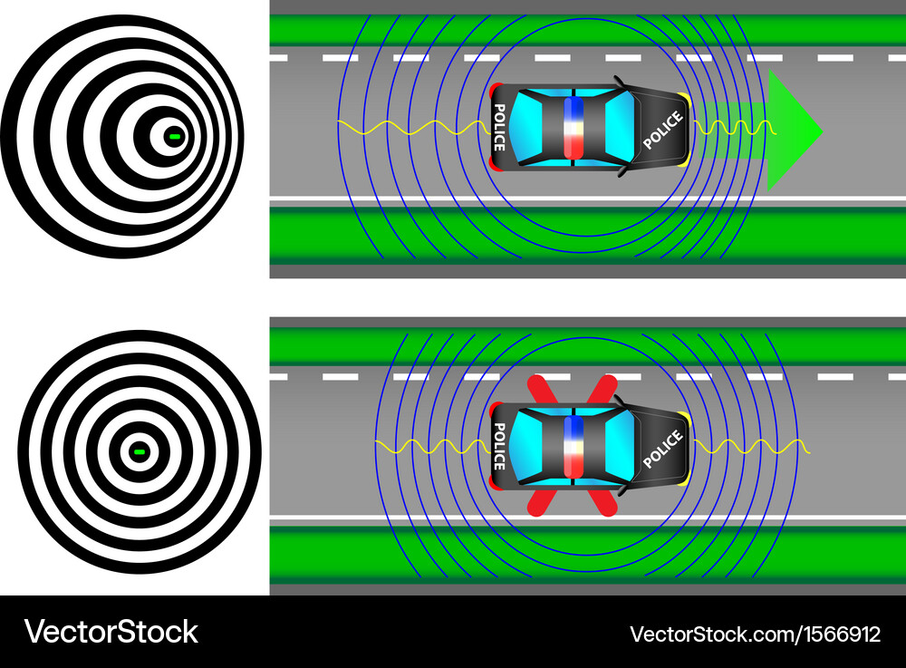 Doppler Effect Visualization Vector Image