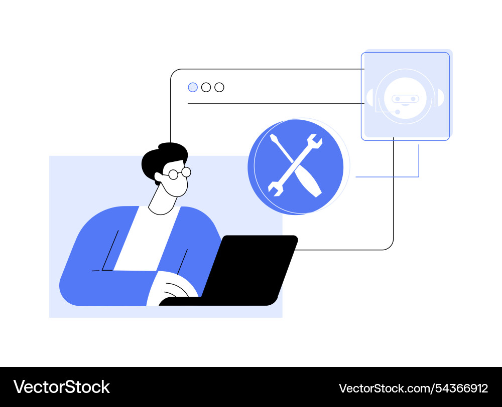 Get software support isolated cartoon Get software support isolated cartoon vector image