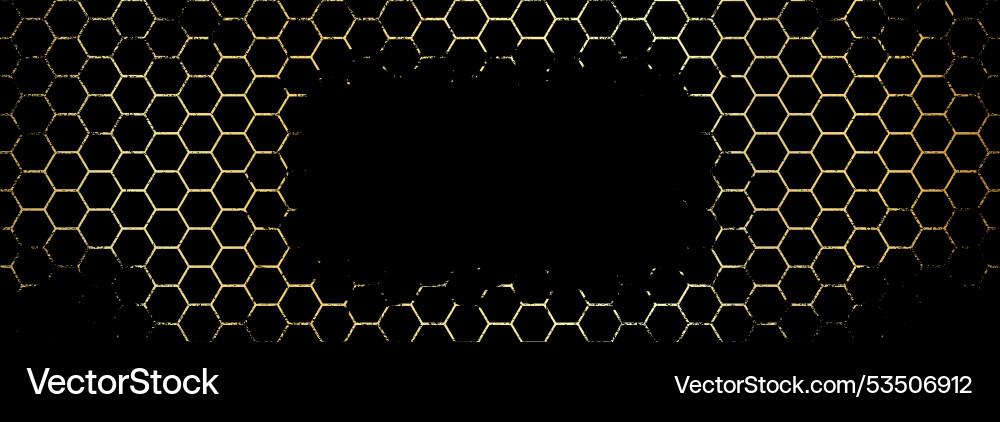 Golden hexagon abstract background Golden hexagon abstract background Vector Image