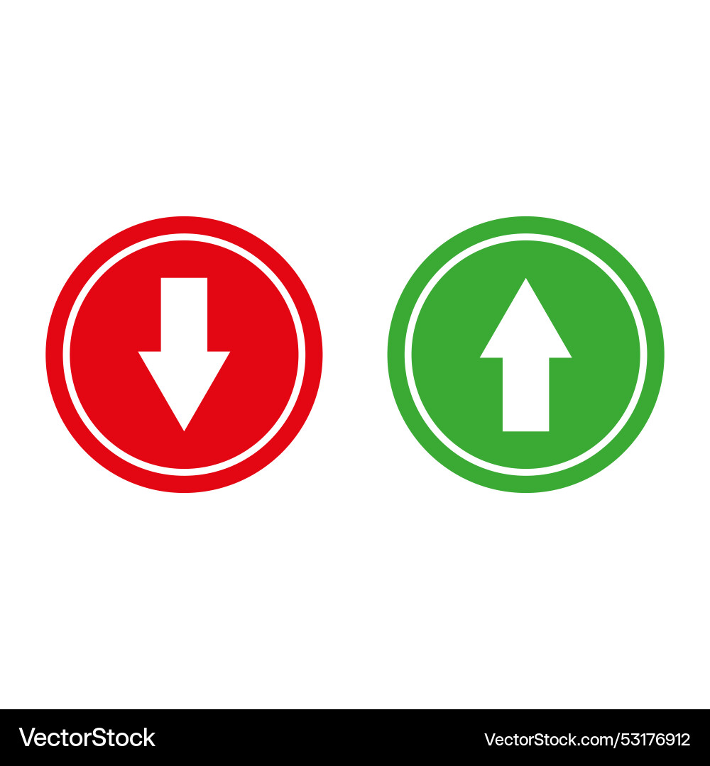 Green up down button Green up down button vector image