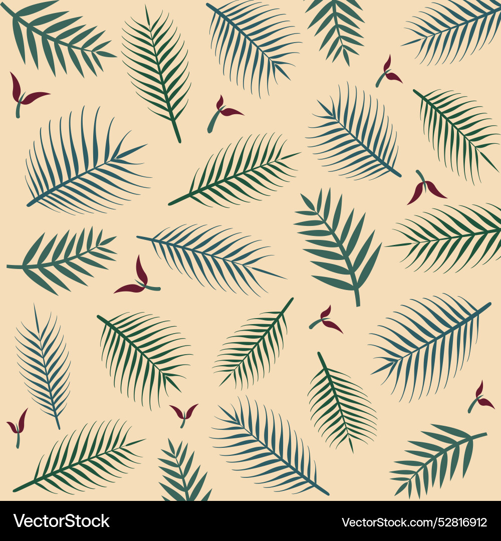 Leaves in pattern Vector Image