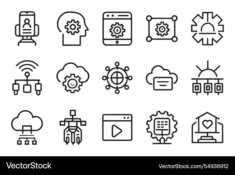 Robotics iot biometric cloud computing Robotics iot biometric cloud computing Vector Image