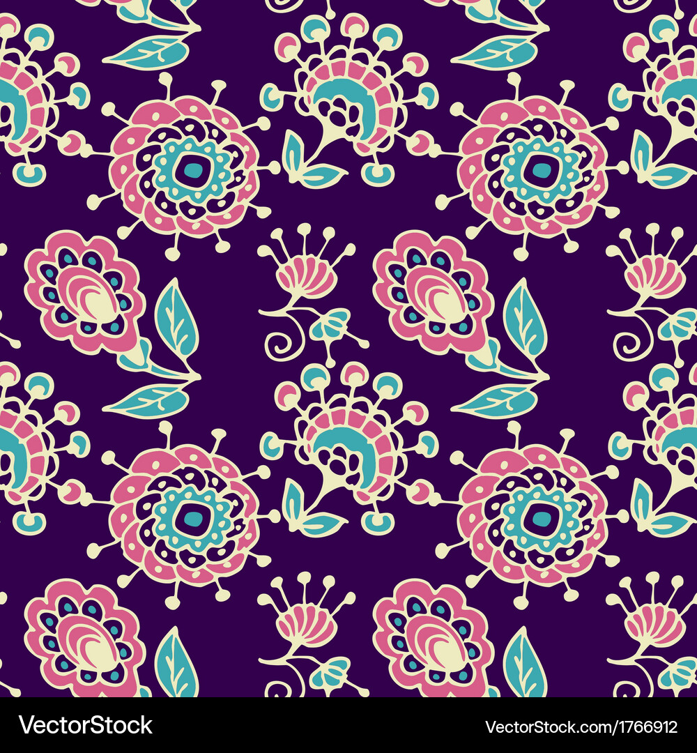 Seamless pattern - simple flower background Vector Image