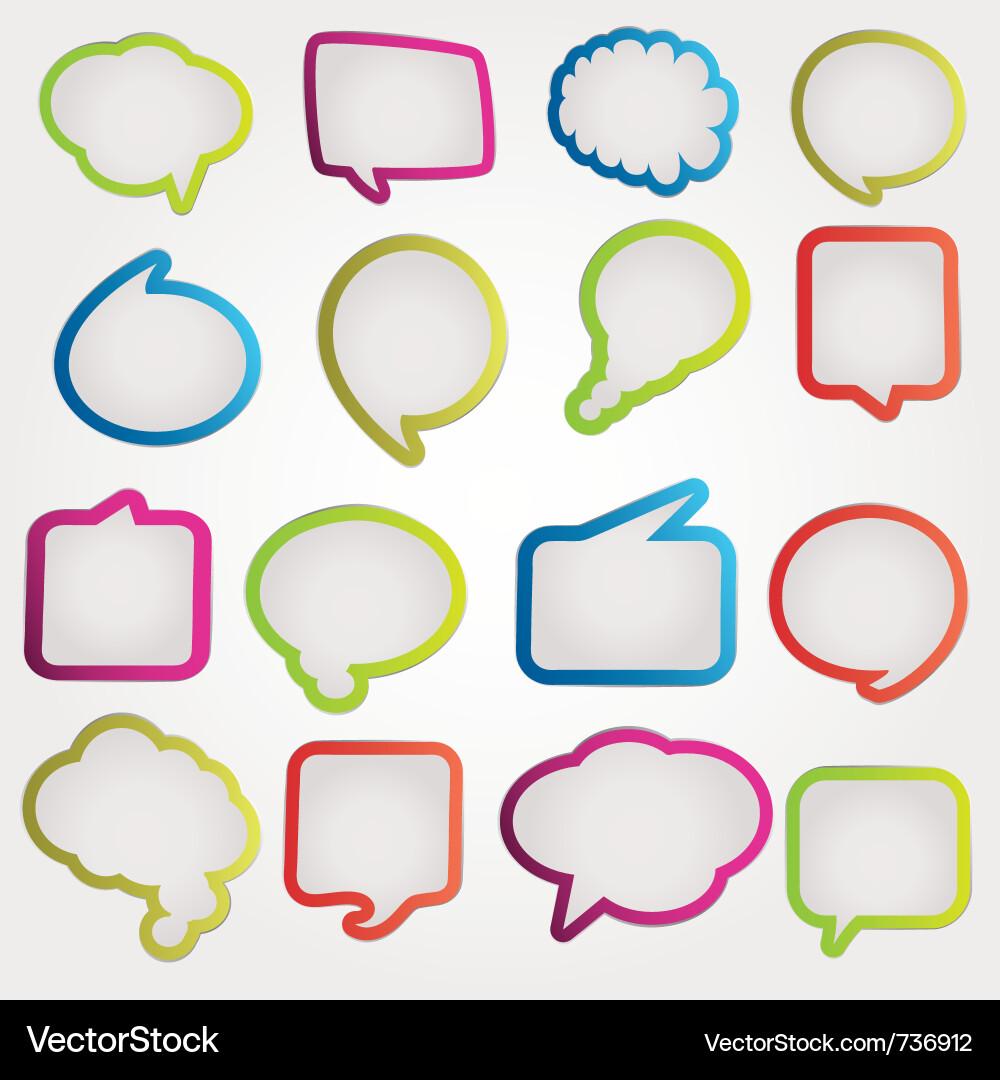 Speech Bubbles Collection vector image