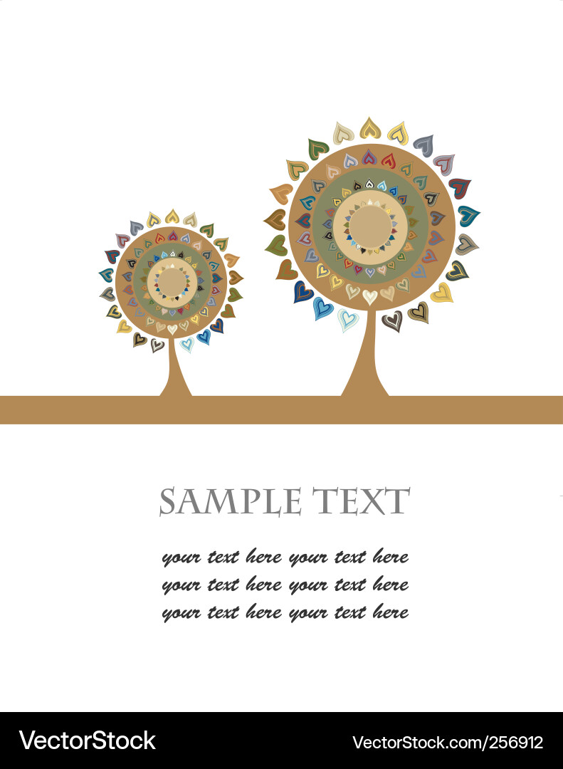 Tree card Vector Image